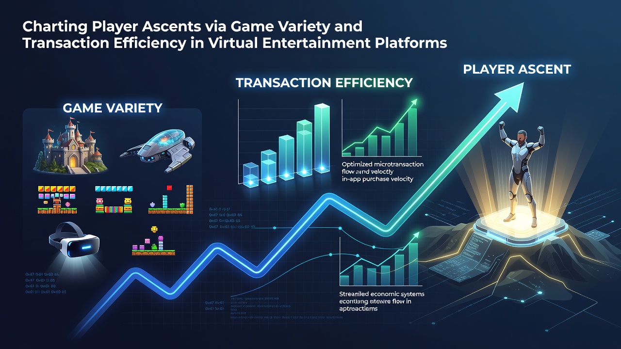 Dashboard view of player progression metrics showing transaction timelines and game category transitions