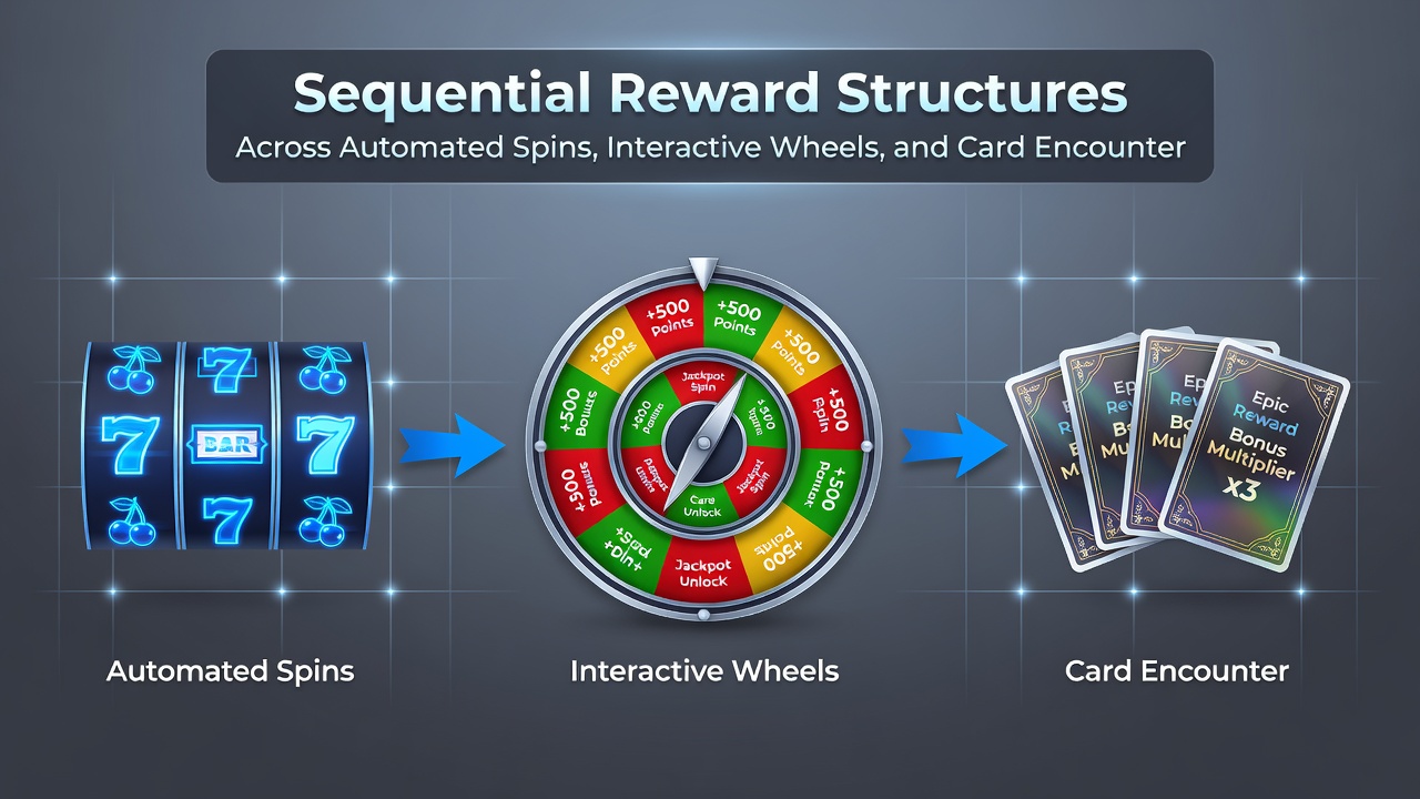 Flowchart illustrating how rewards move from wheel bonuses into live card game tables within virtual venues
