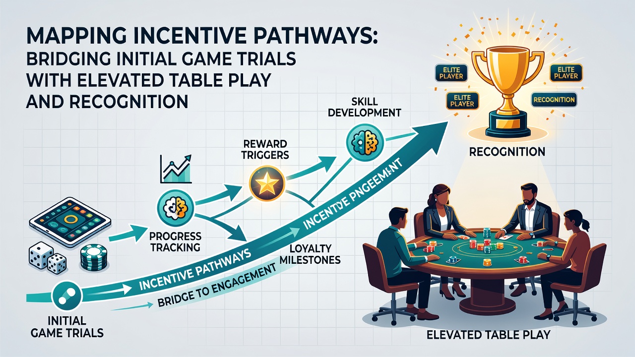 Infographic of player progression from slots to VIP table recognition programs