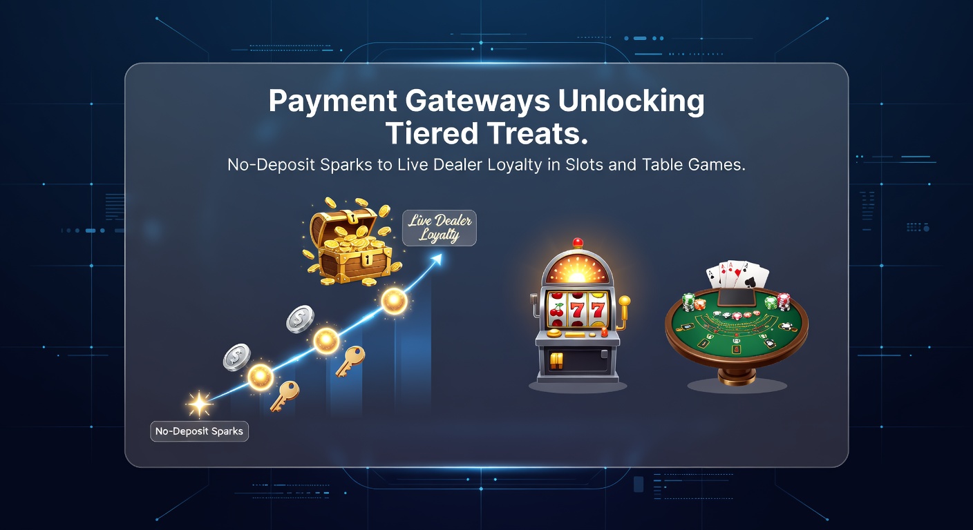 Screenshot of a tiered loyalty dashboard showing payment gateway integrations boosting rewards from slots spins to live dealer VIP tables